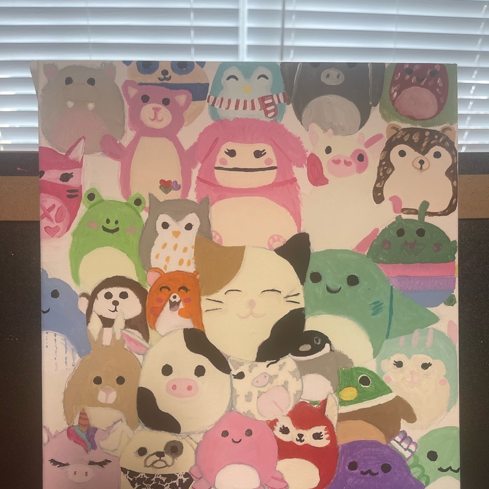 Painting of random squishmallows